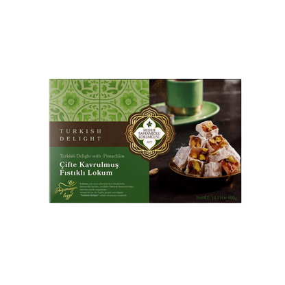 Safran Double Roasted Turkish Delight with Pistachio 400 GR