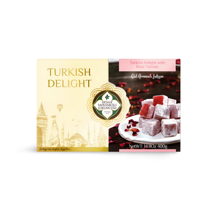 Safran Rose Flavored Turkish Delight 400 GR