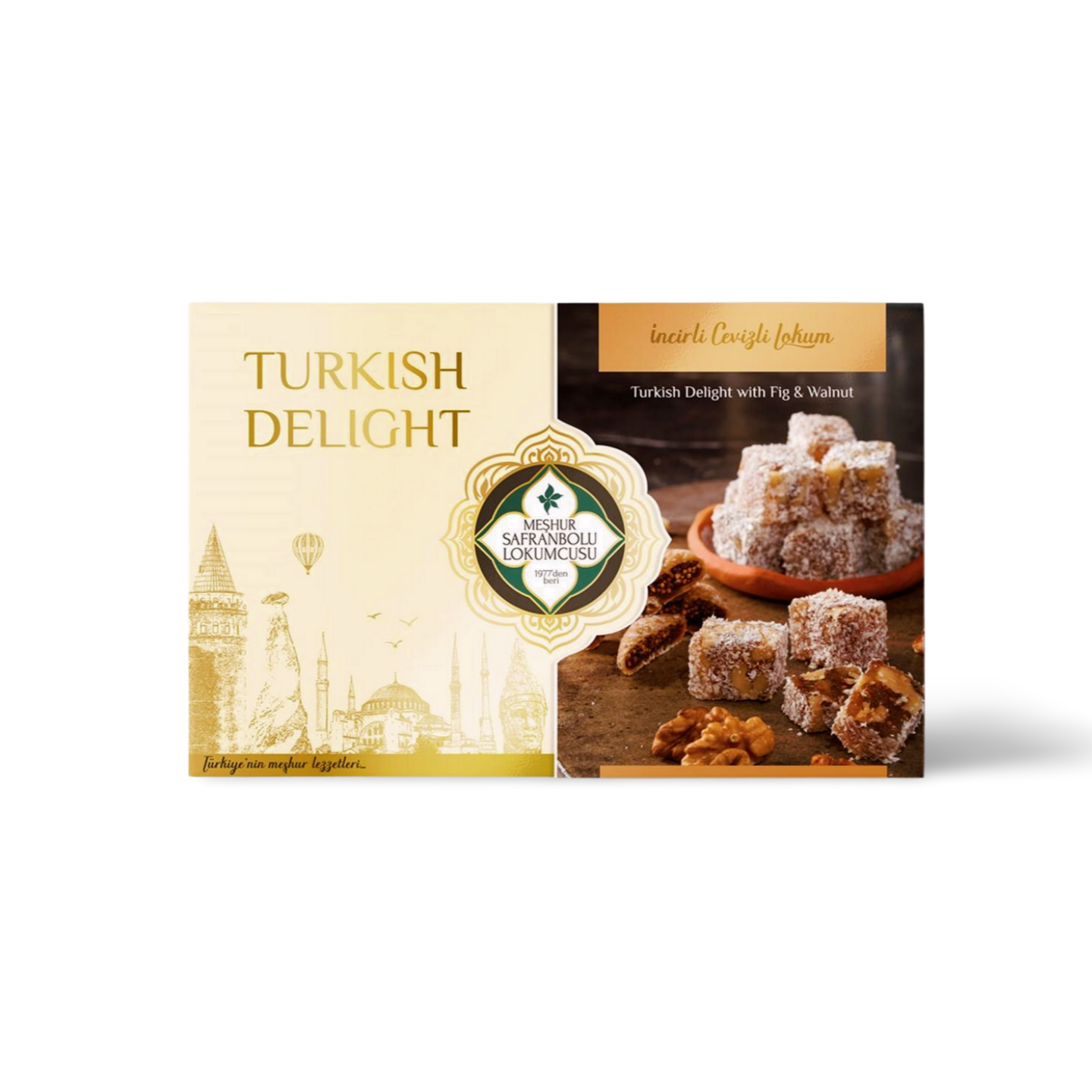 Safran Turkish Delight with Fig and Walnut 400 GR